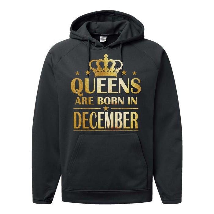 Limited Edition Queens Are Born In December Performance Fleece Hoodie