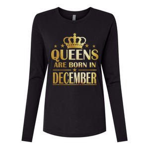 Limited Edition Queens Are Born In December Womens Cotton Relaxed Long Sleeve T-Shirt