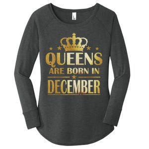 Limited Edition Queens Are Born In December Women's Perfect Tri Tunic Long Sleeve Shirt