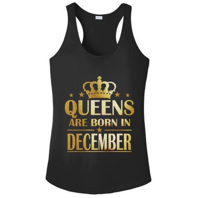 Limited Edition Queens Are Born In December Ladies PosiCharge Competitor Racerback Tank