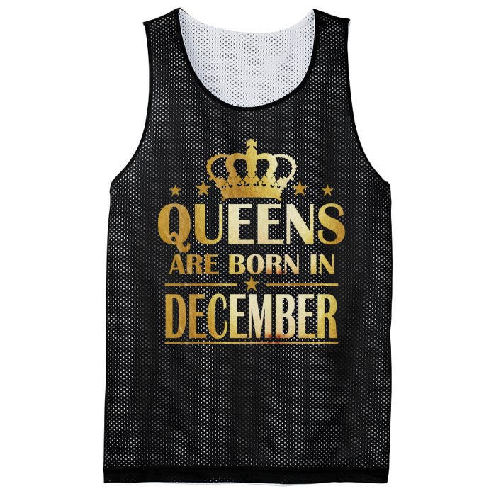 Limited Edition Queens Are Born In December Mesh Reversible Basketball Jersey Tank