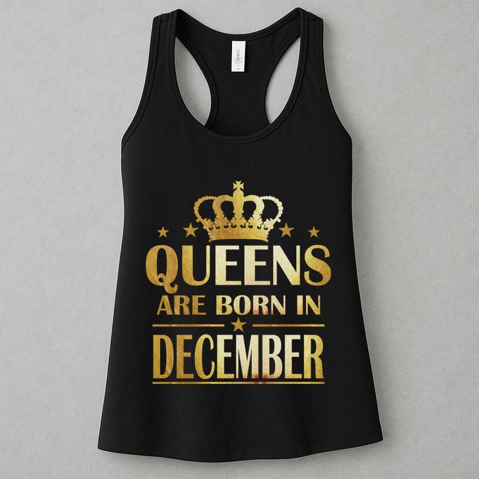 Limited Edition Queens Are Born In December Womens Tank Top