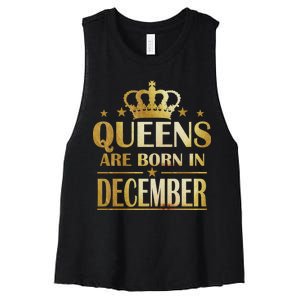 Limited Edition Queens Are Born In December Women's Racerback Cropped Tank