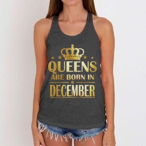 Limited Edition Queens Are Born In December Women's Knotted Racerback Tank