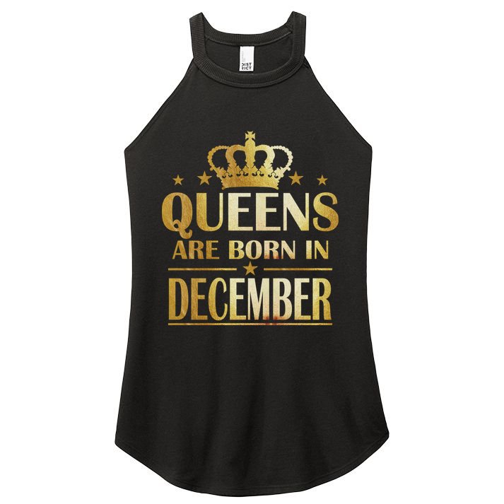 Limited Edition Queens Are Born In December Women's Perfect Tri Rocker Tank