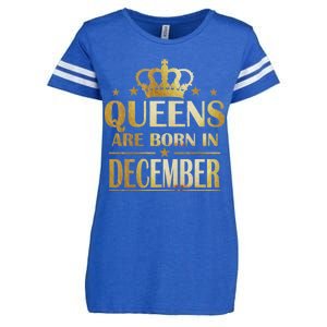 Limited Edition Queens Are Born In December Enza Ladies Jersey Football T-Shirt