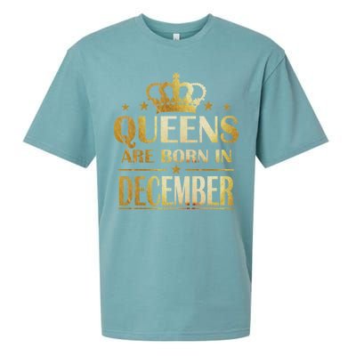 Limited Edition Queens Are Born In December Sueded Cloud Jersey T-Shirt