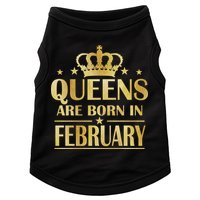 Limited Edition Queens Are Born In February Gold Print Doggie Tank
