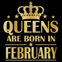 Limited Edition Queens Are Born In February Gold Print Daily Commute Backpack