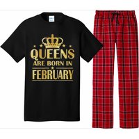 Limited Edition Queens Are Born In February Gold Print Pajama Set