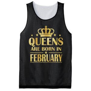 Limited Edition Queens Are Born In February Gold Print Mesh Reversible Basketball Jersey Tank