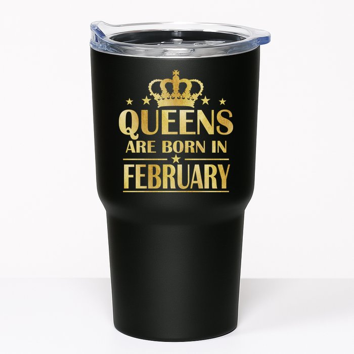 Limited Edition Queens Are Born In February Gold Print Tumbler