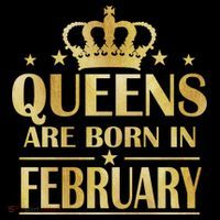 Limited Edition Queens Are Born In February Gold Print Magnet