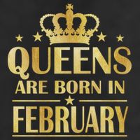 Limited Edition Queens Are Born In February Gold Print Hat
