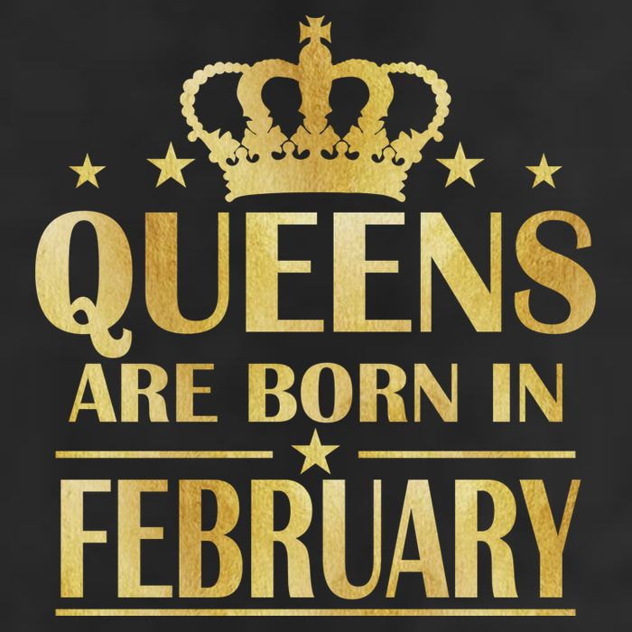 Limited Edition Queens Are Born In February Gold Print Hat