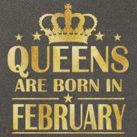 Limited Edition Queens Are Born In February Gold Print Cotton Canvas Backpack