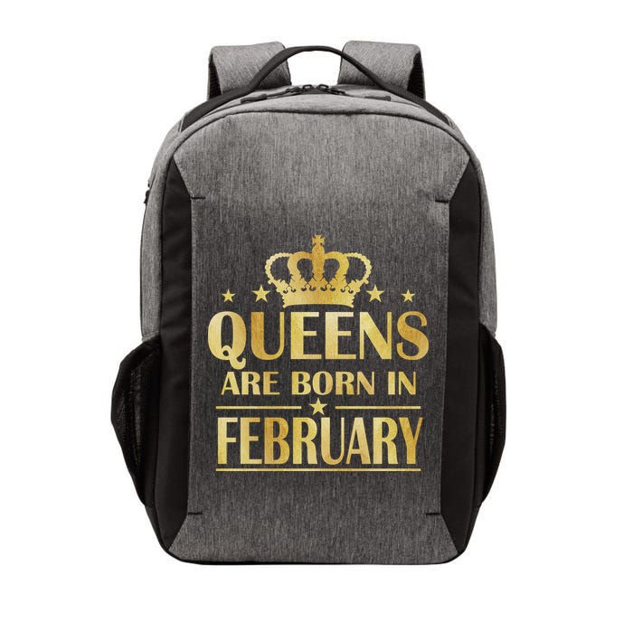 Limited Edition Queens Are Born In February Gold Print Vector Backpack