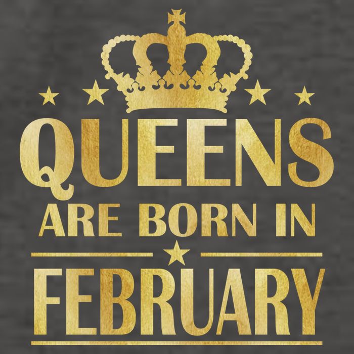 Limited Edition Queens Are Born In February Gold Print Vector Backpack