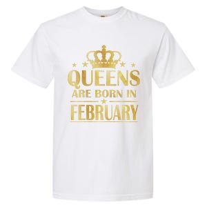 Limited Edition Queens Are Born In February Gold Print Garment-Dyed Heavyweight T-Shirt