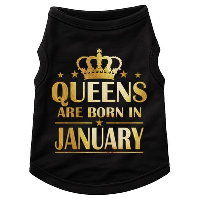 Limited Edition Queens Are Born In January Doggie Tank
