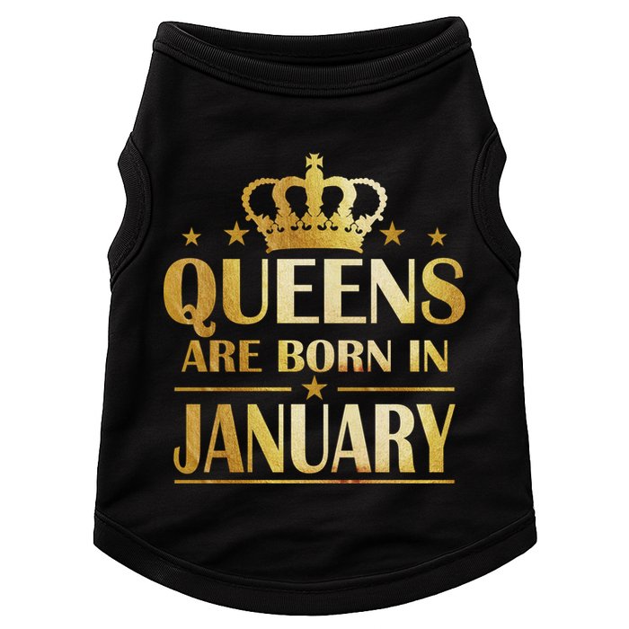 Limited Edition Queens Are Born In January Doggie Tank