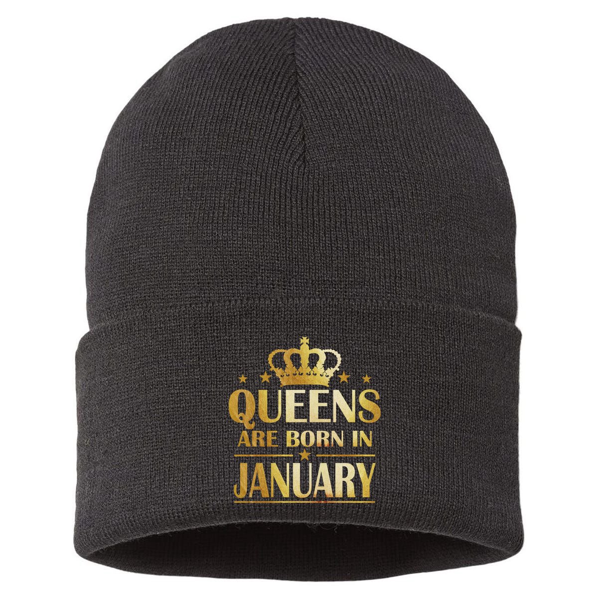 Limited Edition Queens Are Born In January Sustainable Knit Beanie