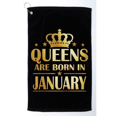 Limited Edition Queens Are Born In January Golf Towel
