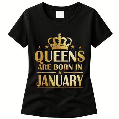 Limited Edition Queens Are Born In January Womens T-Shirt