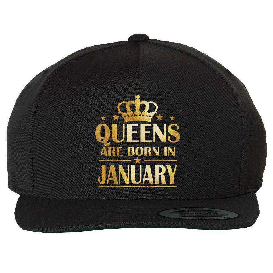 Limited Edition Queens Are Born In January Wool Snapback Cap