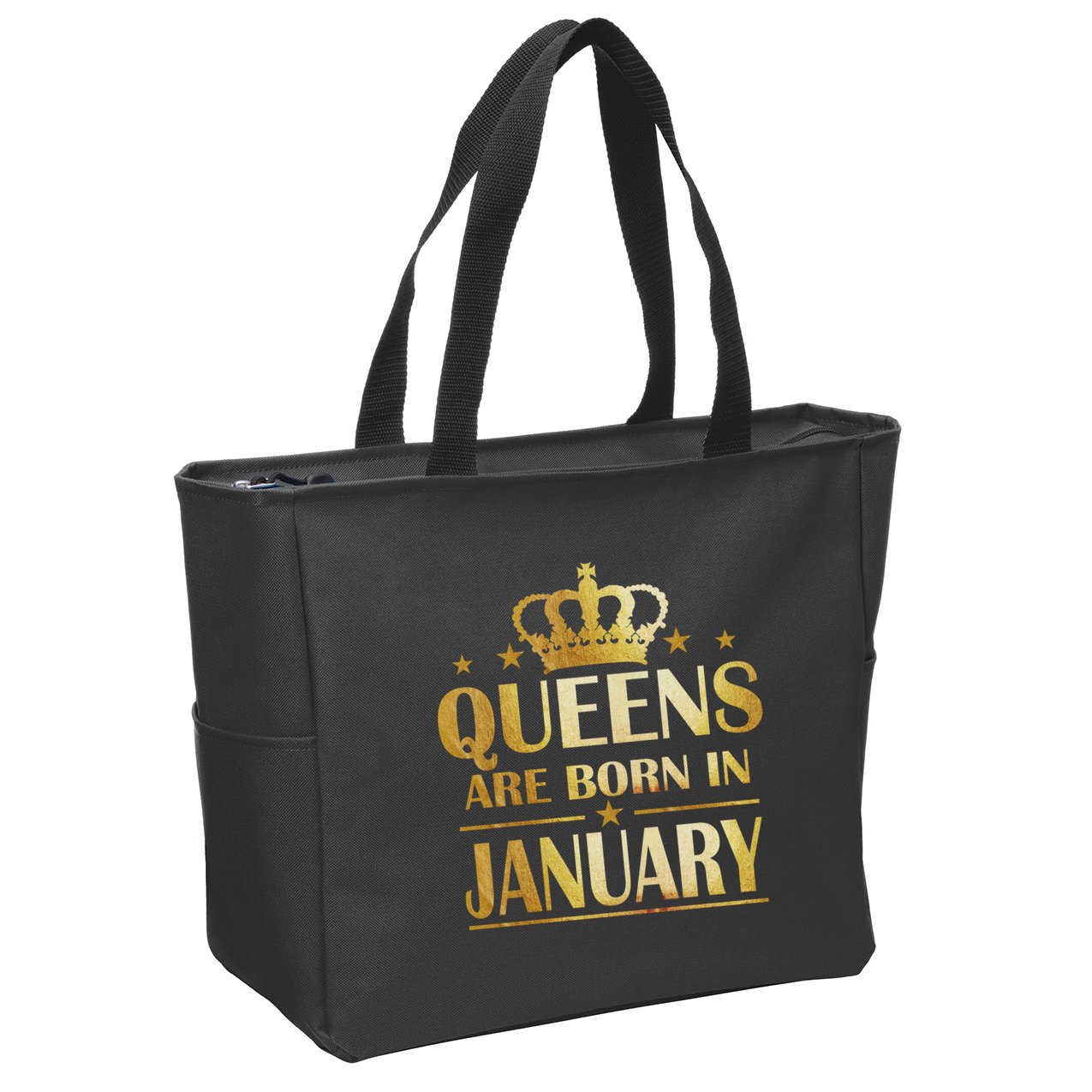 Limited Edition Queens Are Born In January Zip Tote Bag