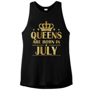 Limited Edition Queens Are Born In July Ladies PosiCharge Tri-Blend Wicking Tank