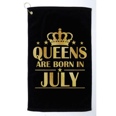 Limited Edition Queens Are Born In July Platinum Collection Golf Towel