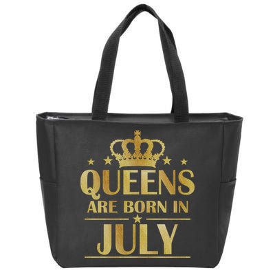 Limited Edition Queens Are Born In July Zip Tote Bag