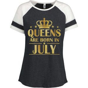 Limited Edition Queens Are Born In July Enza Ladies Jersey Colorblock Tee