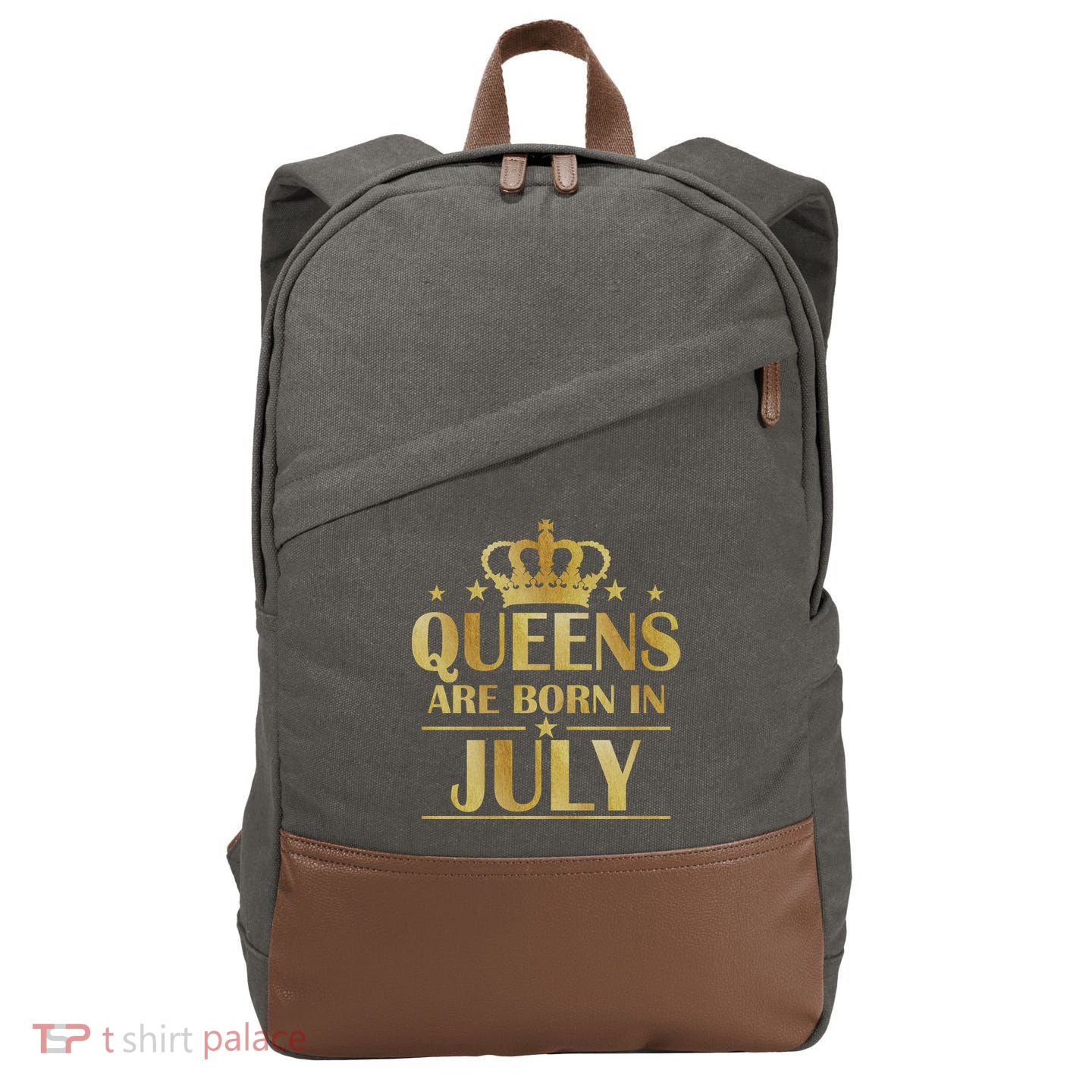 Limited Edition Queens Are Born In July Cotton Canvas Backpack