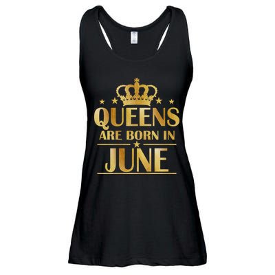 Limited Edition Queens Are Born In June Ladies Essential Flowy Tank