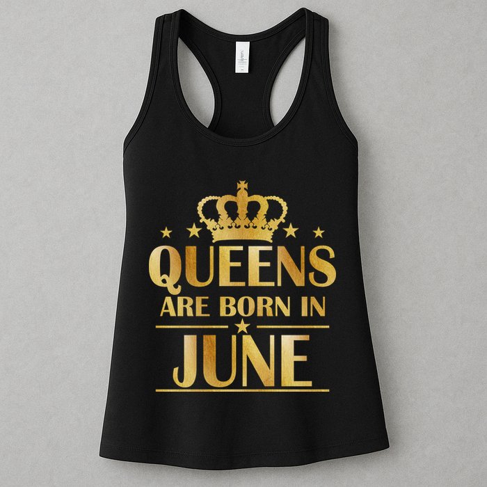 Limited Edition Queens Are Born In June Womens Tank Top