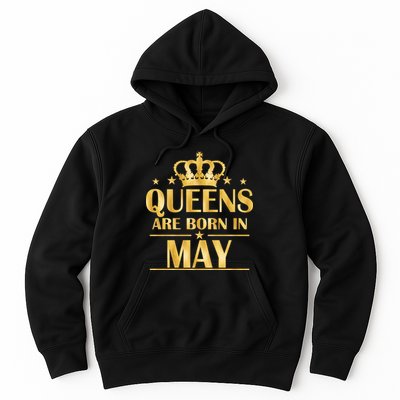 Limited Edition Queens Are Born In May Gold Print Hoodie