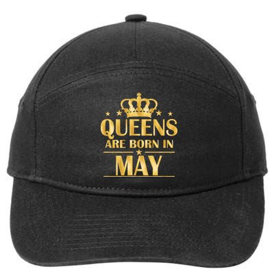 Limited Edition Queens Are Born In May Gold Print 7-Panel Snapback Hat