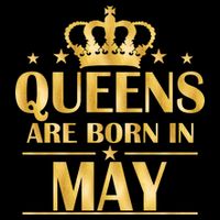 Limited Edition Queens Are Born In May Gold Print Flatbill Hat