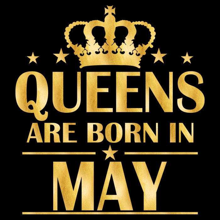 Limited Edition Queens Are Born In May Gold Print Flatbill Hat