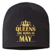 Limited Edition Queens Are Born In May Gold Print Sustainable Beanie