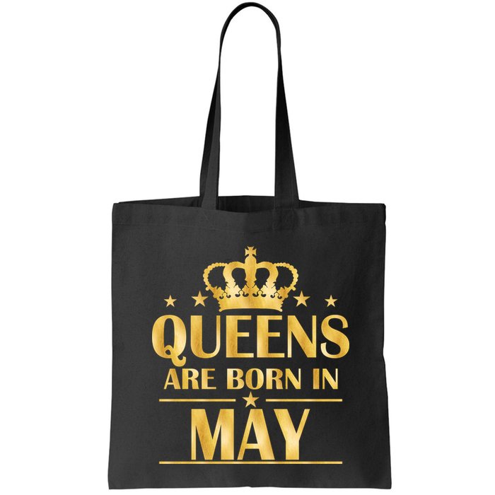 Limited Edition Queens Are Born In May Gold Print Bag