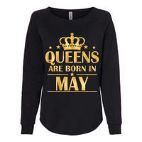 Limited Edition Queens Are Born In May Gold Print Womens California Wash Sweatshirt