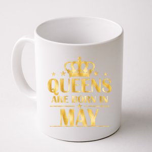 Limited Edition Queens Are Born In May Gold Print Coffee Mug