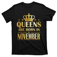 Limited Edition Queens Are Born In November Print T-Shirt