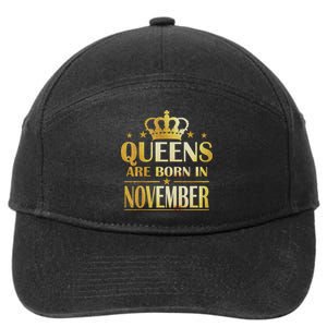 Limited Edition Queens Are Born In November Print 7-Panel Snapback Hat