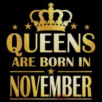 Limited Edition Queens Are Born In November Print Drawstring Bag