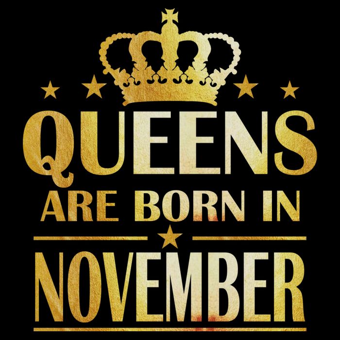 Limited Edition Queens Are Born In November Print Drawstring Bag
