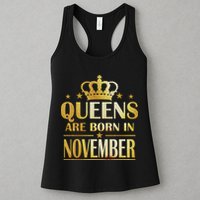 Limited Edition Queens Are Born In November Print Womens Tank Top